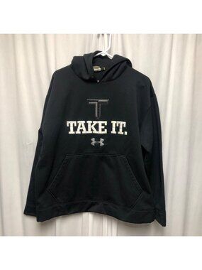 Under Armour Take It Black Hoodie Mens Size Large Loose Fit Sweatshirt